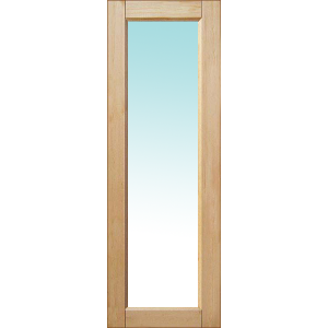 Дверь деревянная межкомнатная из массива бессучковой сосны, Классик, 1 филенка, со стеклом